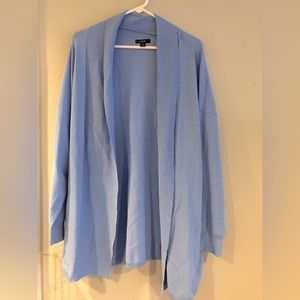 ALFANI Open-Front Cardigan Women's sz 3X Perf Periwinkle Long Sleeve Ribbed